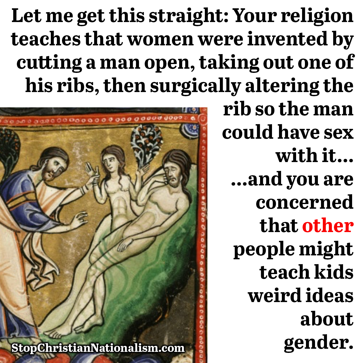 weird Christian gender ideology